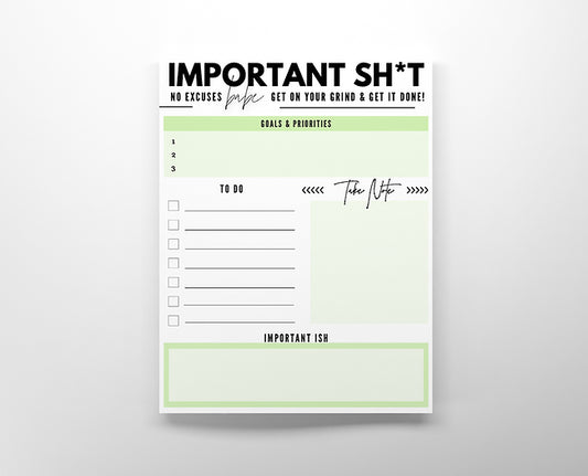 Important Sh*t Planner Pad